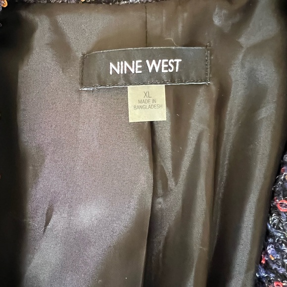 Nine West Multi Color Tweed Blazer Size XL - Picture 6 of 6